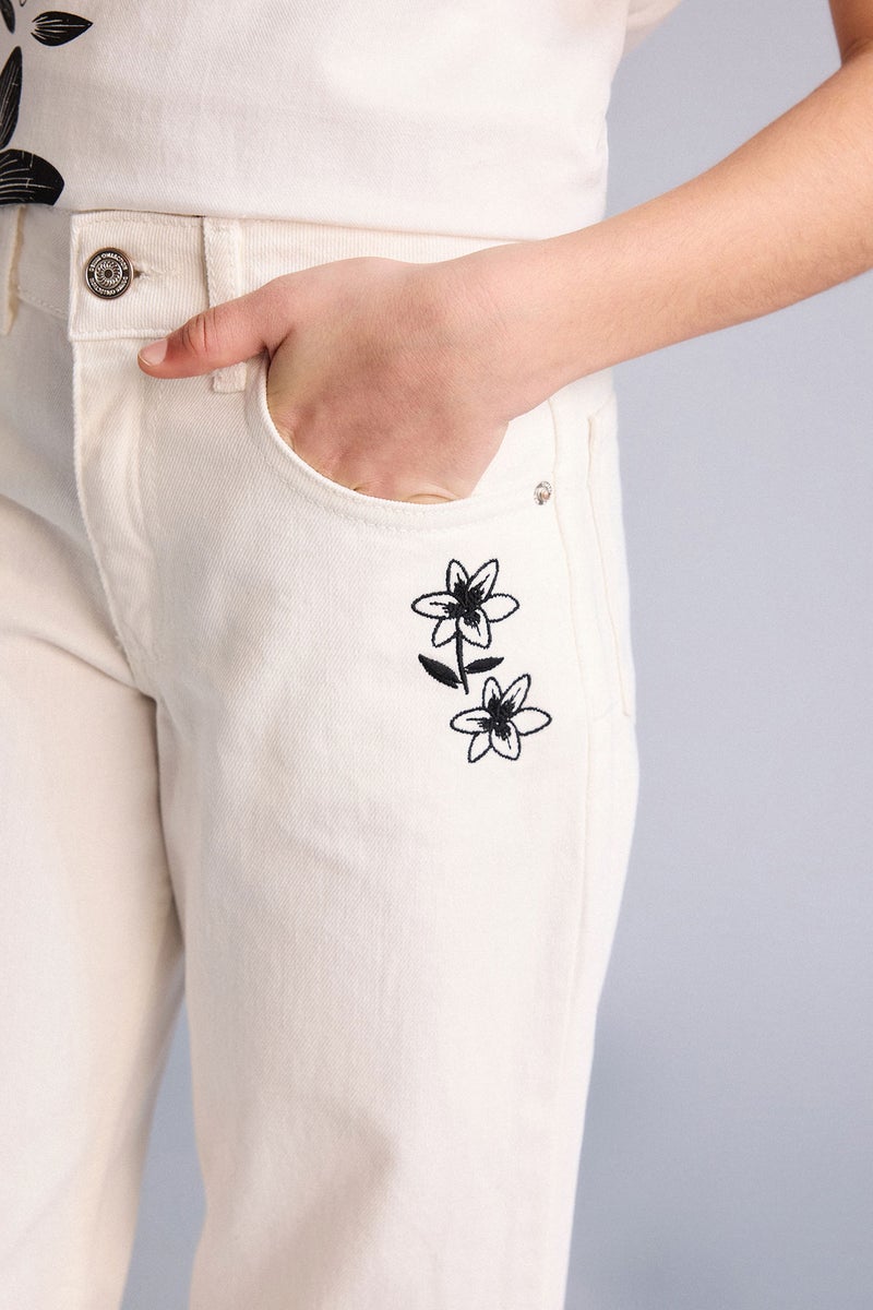 ديفاكتو بنطلون بناتي جبردين وايد ليج برجل واسع - Image 4